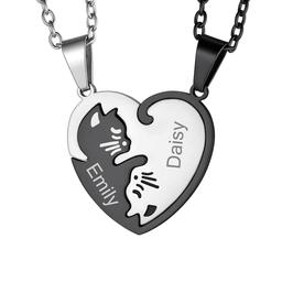 Personalised Matching Cat Necklace