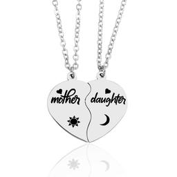 Mother & Kid Split Heart Necklaces