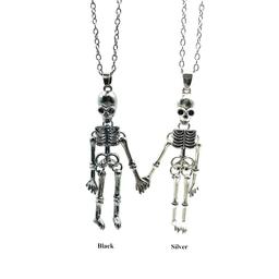 Together Until Death Skeleton BFF Necklace
