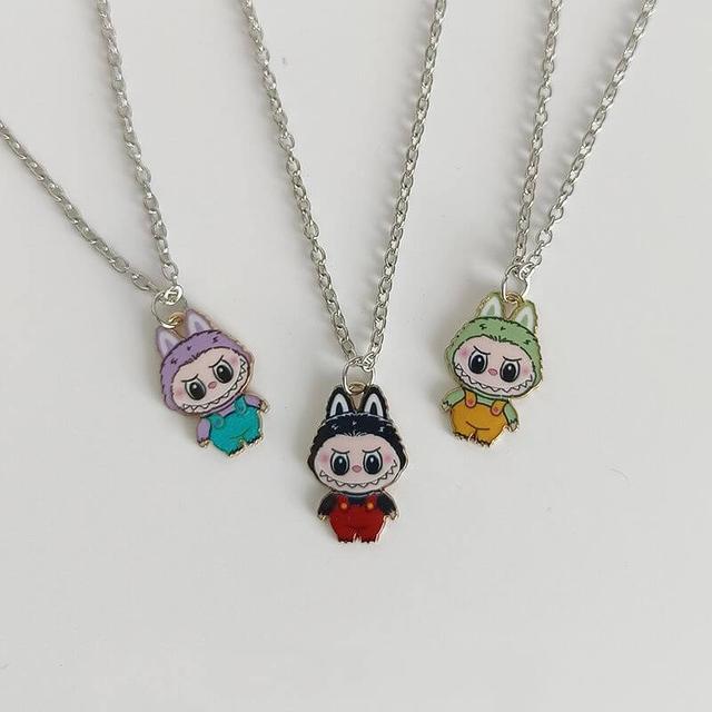Labubu Colorful Friend Necklaces – 6-Style Matching Set for Groups