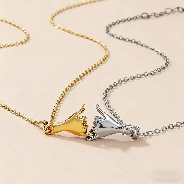 Pinkie Promise Couple Necklaces – Matching Jewelry Set for Couples & Best Friends